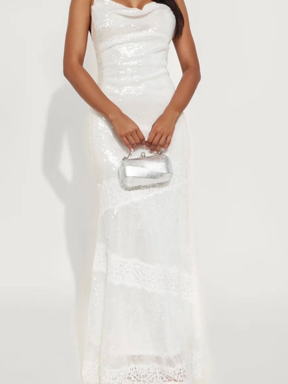 Glow Theory Sequin Maxi Dress - White